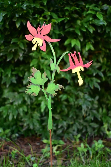 Columbine Garden Pick - Painted