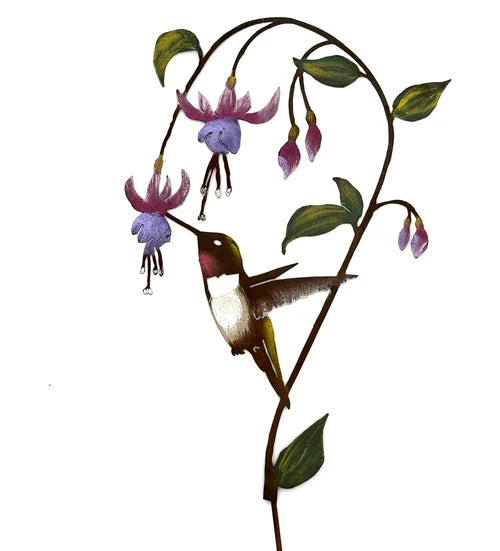 Hummingbird on Fuchsia Pick | Hand-Painted