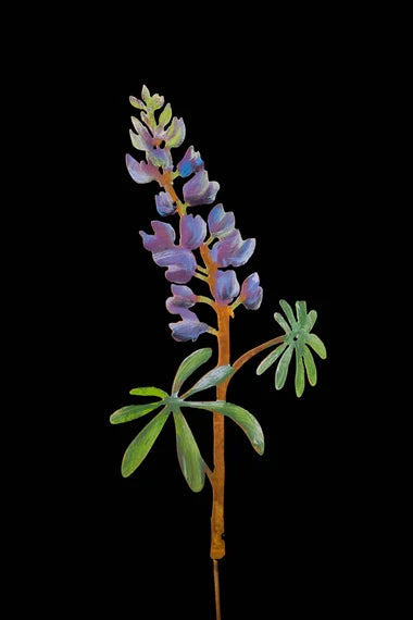 Lupine Flower Garden Pick | Hand-Painted