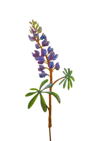 Lupine Flower Garden Pick | Hand-Painted